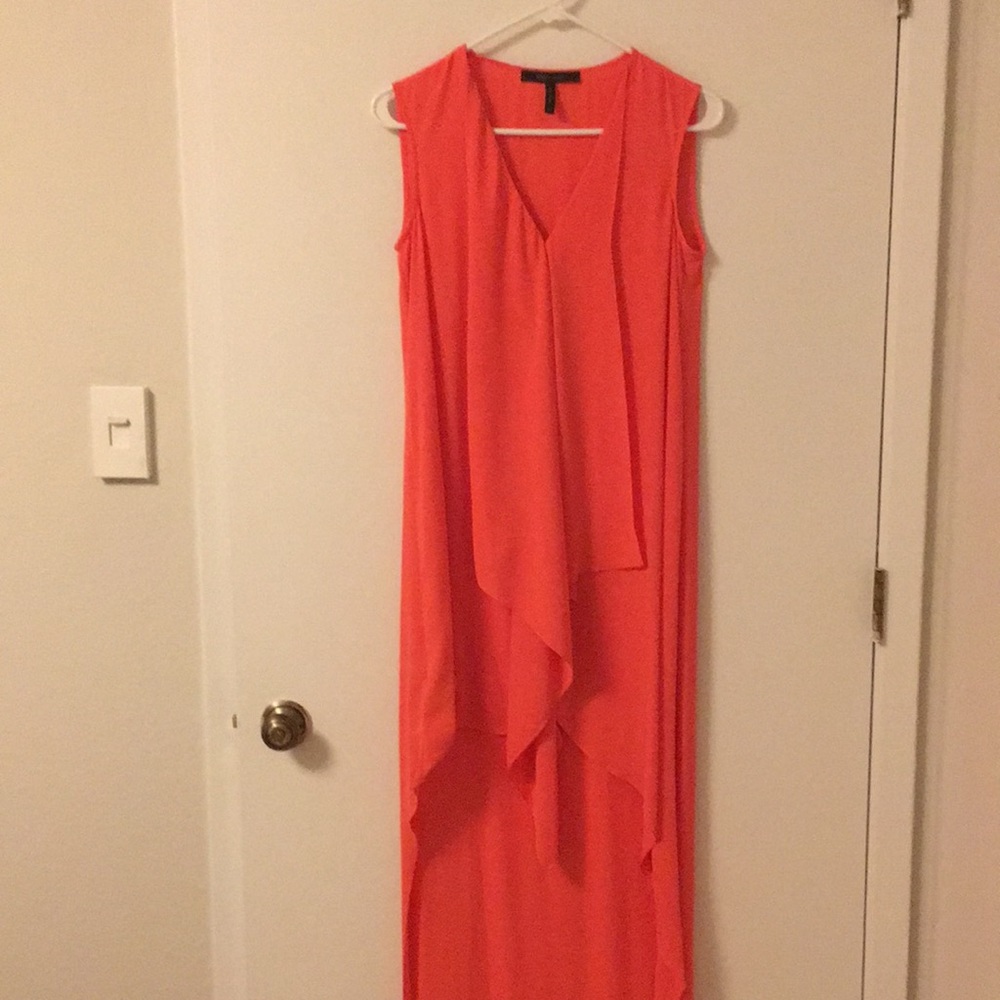 BCBG Tara Cascade Ruffle dress